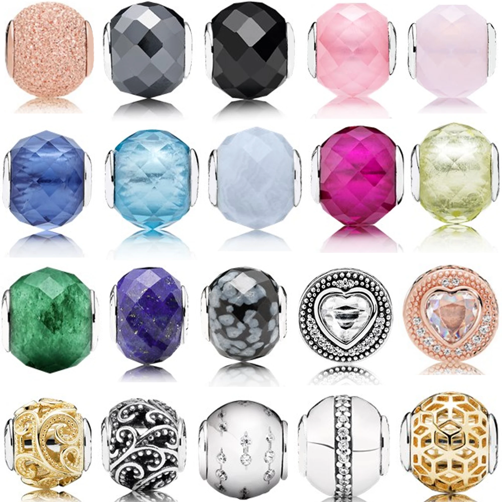 

Pam Hot Sale Is Suitable for Diamond-studded All-diamond Genuine 100% 925 Sterling Silver Small Beaded Ladies Color DIY