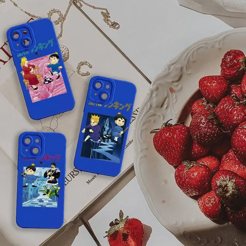 

Osama Ranking anime Camera Lens Liquid Silicone Klein Blue Phone Case For iPhone 13 12 11 Pro MAX Mini X XS XR 7 8 Plus