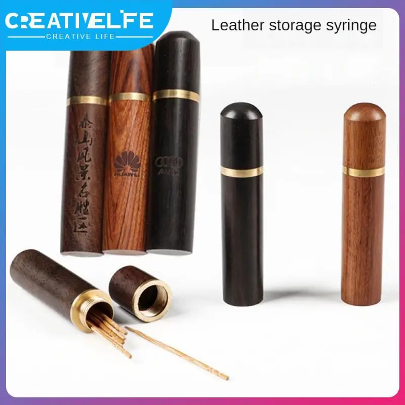 

Hiking Toothpick Needle Holder Universal Portable Sewing Needles Holder Wooden Mini Toothpick Holder Handmade Ebony Storage Box