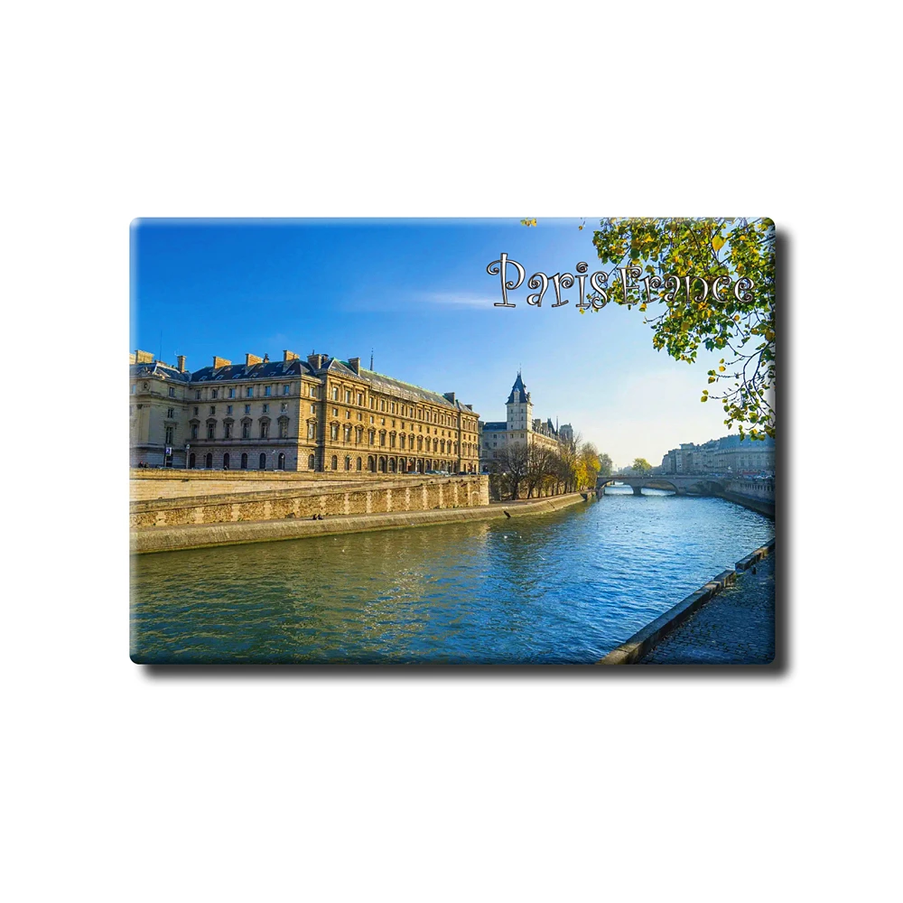 

French Paris Urban Landscape Tourist Souvenir Tinplate Magnetic Refrigerator Sticker Rigid Creative Home Decoration 27040
