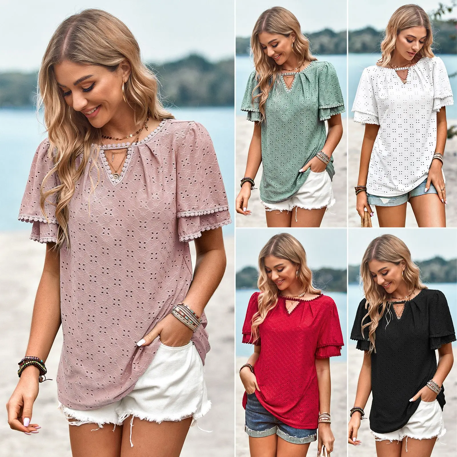 

Women Top Female Pullover Blouse T-shirts Traf Elegant And Youth Streetwear Cyber Y2k Women's Clothing Free Shipping