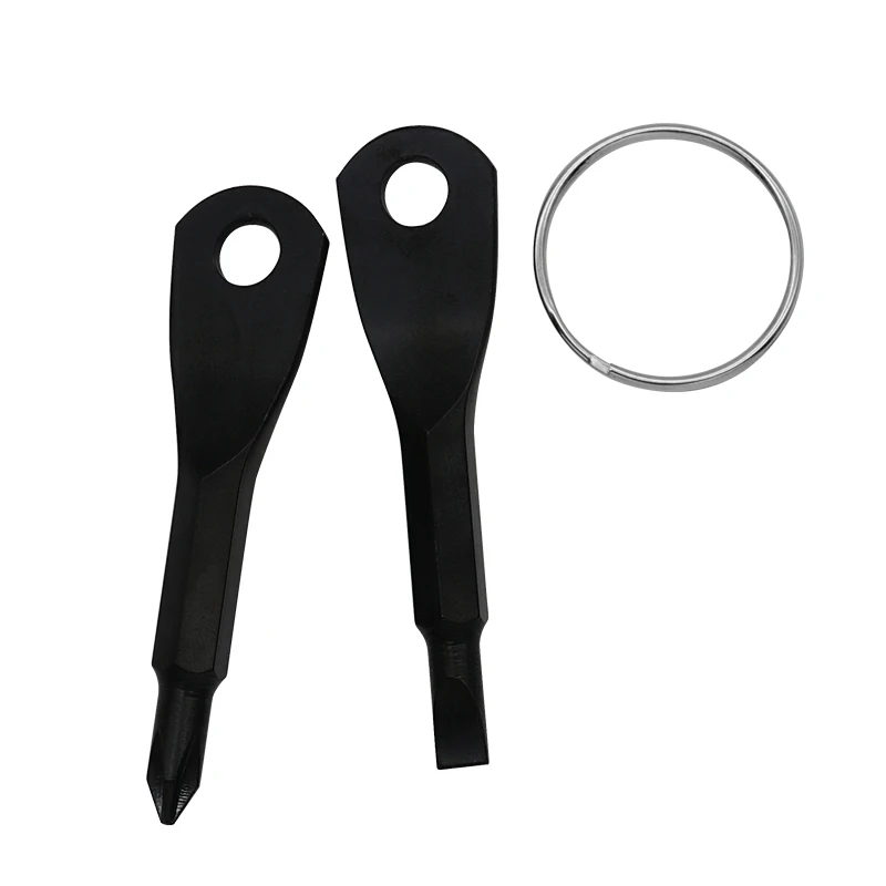 

Прецизионный Портативный многофункциональный брелок для ключей из литой стали с отверткой, наружный брелок для ключей типа scewdriver