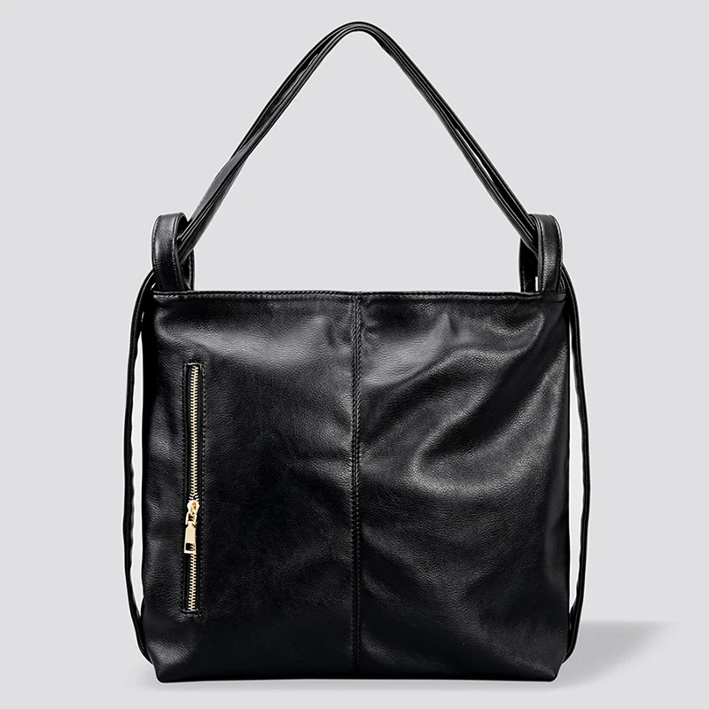 

New Soft Leather Tote Bags for Women Stitching Large-capacity Backpacks Purses Crossbody Top Quality Luxury Brand Handbag