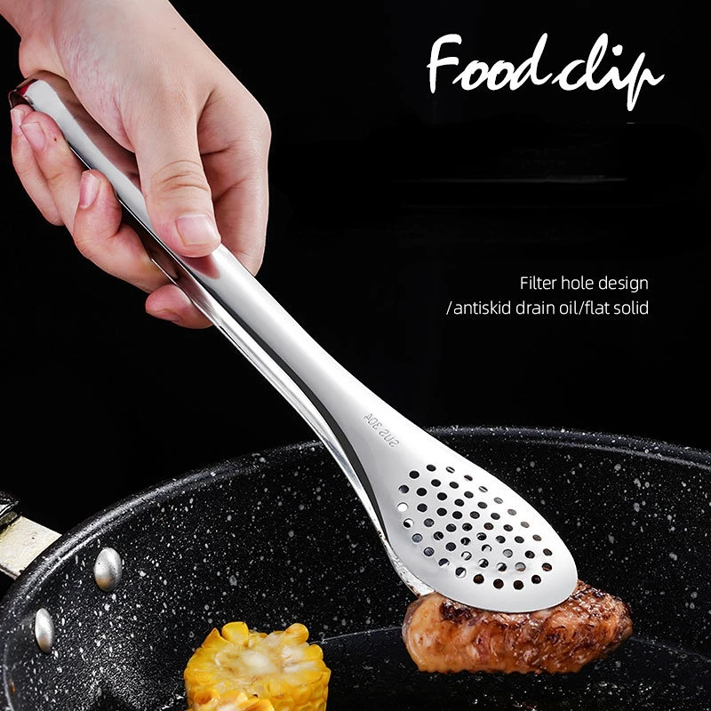 

Kitchen tongs kitchen utensils BBQ Food Clip kitchen Chief Tongs Stainless Steel Portable for Picnic Barbecue Cooking