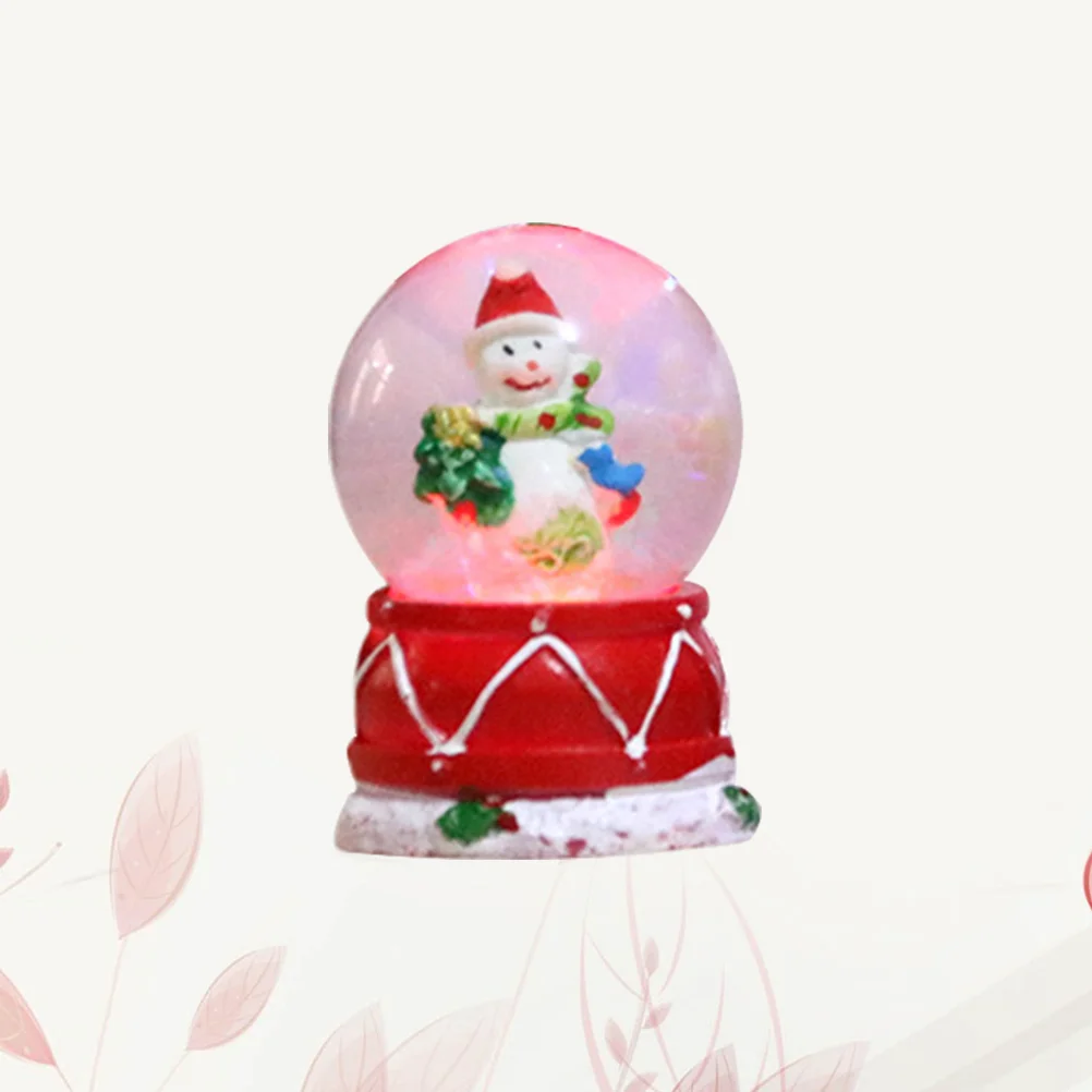 

1pc Desktop Ornament Lighted Lantern 2020 Holiday Snowglobe Desktop Snow Globe Lamp Musical Snow Globe