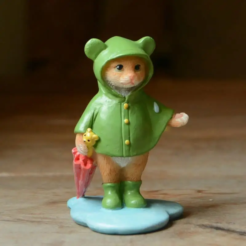 

Creative Cute Cat Mouse Figurine Ornament Cartoon Doll Resin Small Animal Model Home Gift Desktop Decor