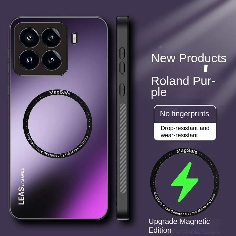 Магнитный чехол для Xiaomi 15 Pro Mi 14 14T Magsafe с беспроводной зарядкой матовый AG морозная