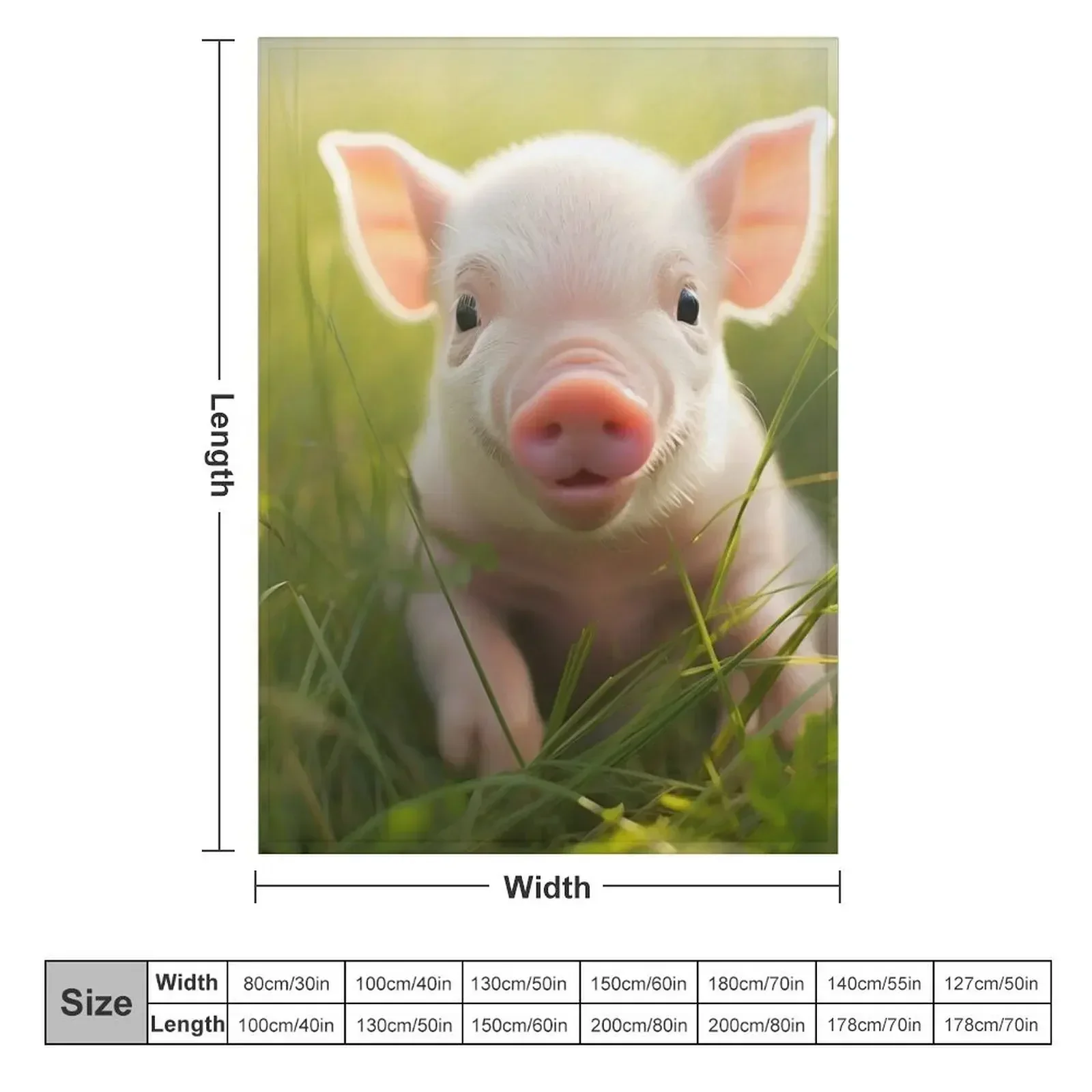 Очаровательное одеяло со свиньей и цифровым принтом одеяла украшения для