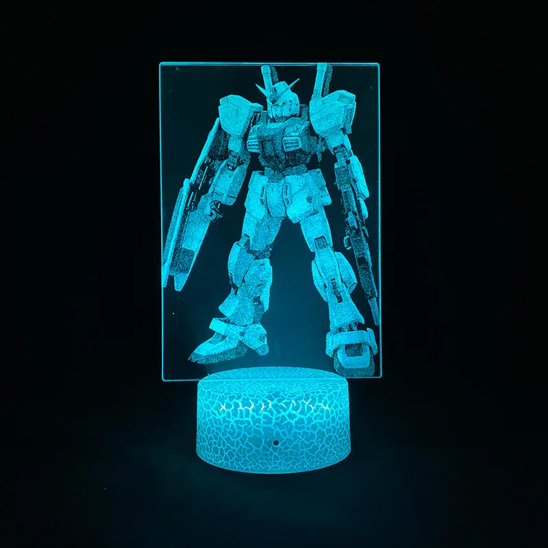 Ночник в стиле аниме 3D GUNDAM с сенсорным датчиком декоративный светильник для
