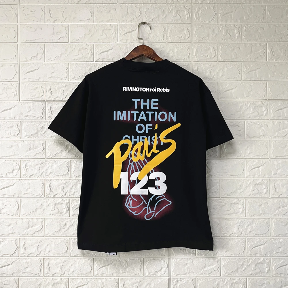 

Rebel Drift Streetwear Fashion Brand RRR123 Vintage Hight Street Loose tee tops t shirt for men