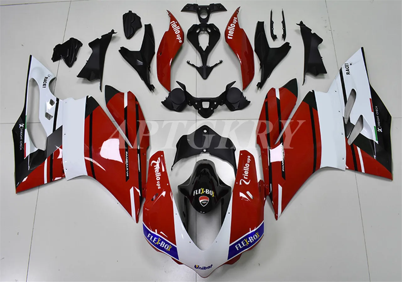 

Новый комплект обтекателей для мотоцикла из АБС-пластика, подходит для Ducati 959, 1299, Panigale 2015, 2016, 2017, 2018, кузов красного и белого цвета на заказ