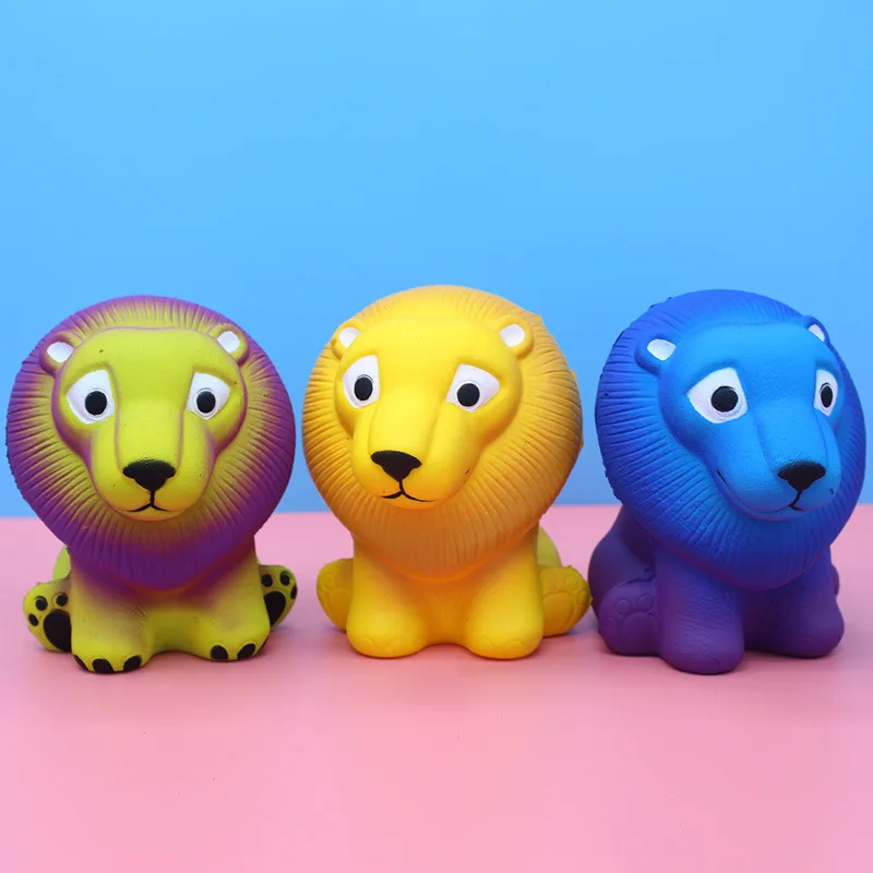 

squishy lion Slow Rising Mini Soft Silicone Squishy Fidget anti-stress Hand Squeeze Pinch Toy Phone straps Accessories