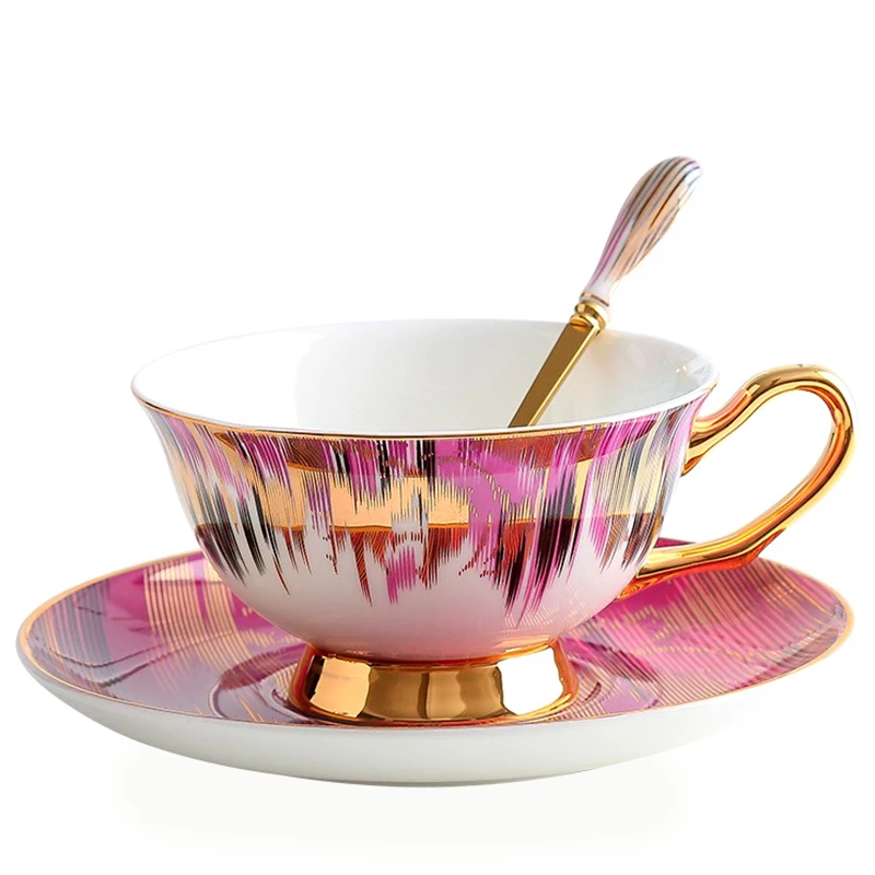 

Bone China Espresso Cups Luxury Coffee Cups Set with Saucer Spoon Porcelain Coffee Mugs Tea Cup Creative Ceramic Mug Gifts Ideas