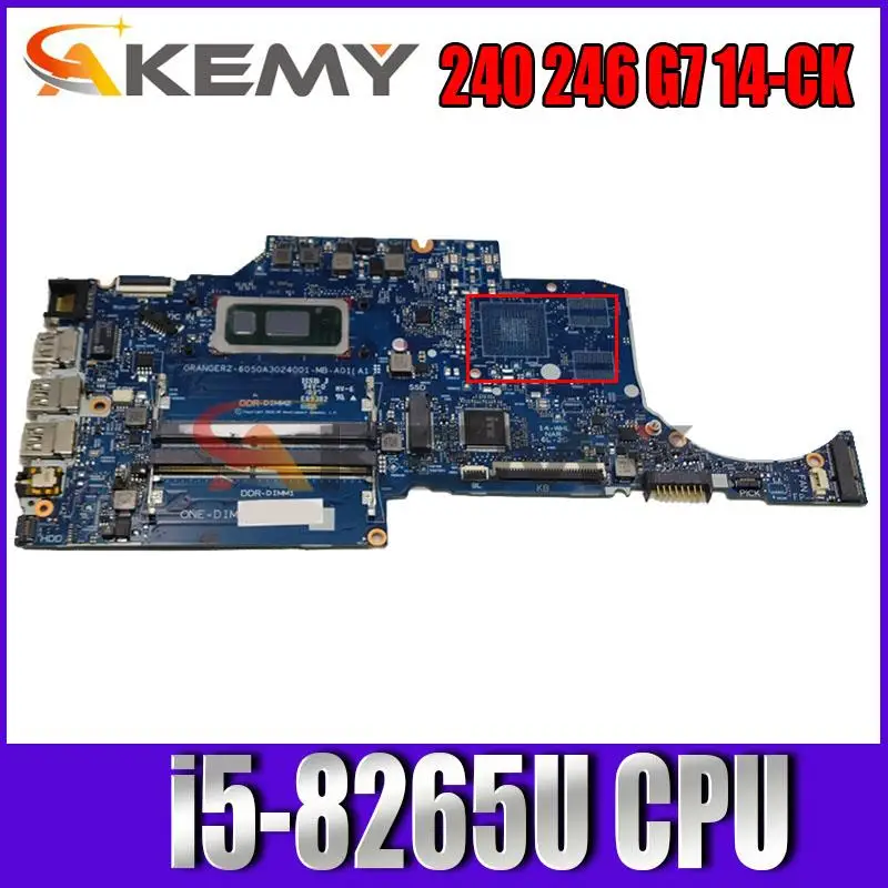 

Оригинальная материнская плата для ноутбука HP 240 246 G7 14-CK 6050A3024001-MB-A01 SREJQ i5-8265U CPU DDR4 100% ТЕСТ ОК