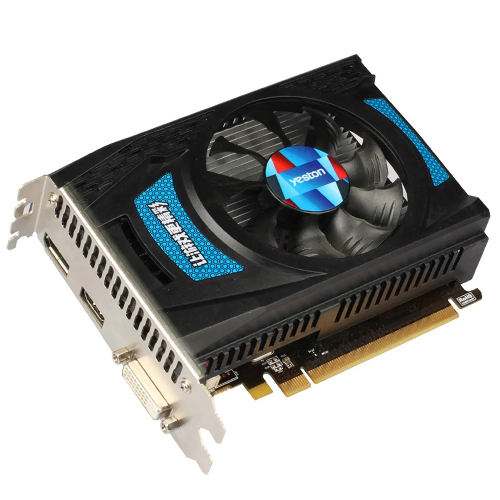 

Yeston RX550 4G D5 Graphics Card Gaming Graphic Card with 4GB/GDDR5/128bit Memory 1183MHz/6000MHz DP+HD+DVI-D Output Ports