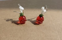 shroom symphony standing on red skullforest woodland earringscottagecore jewelrywitchy earrings