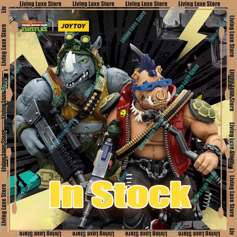 Оригинальная игрушка Joy черепашки-ниндзя аниме-фигурка TMNT Beebop Rocksteady фигурка