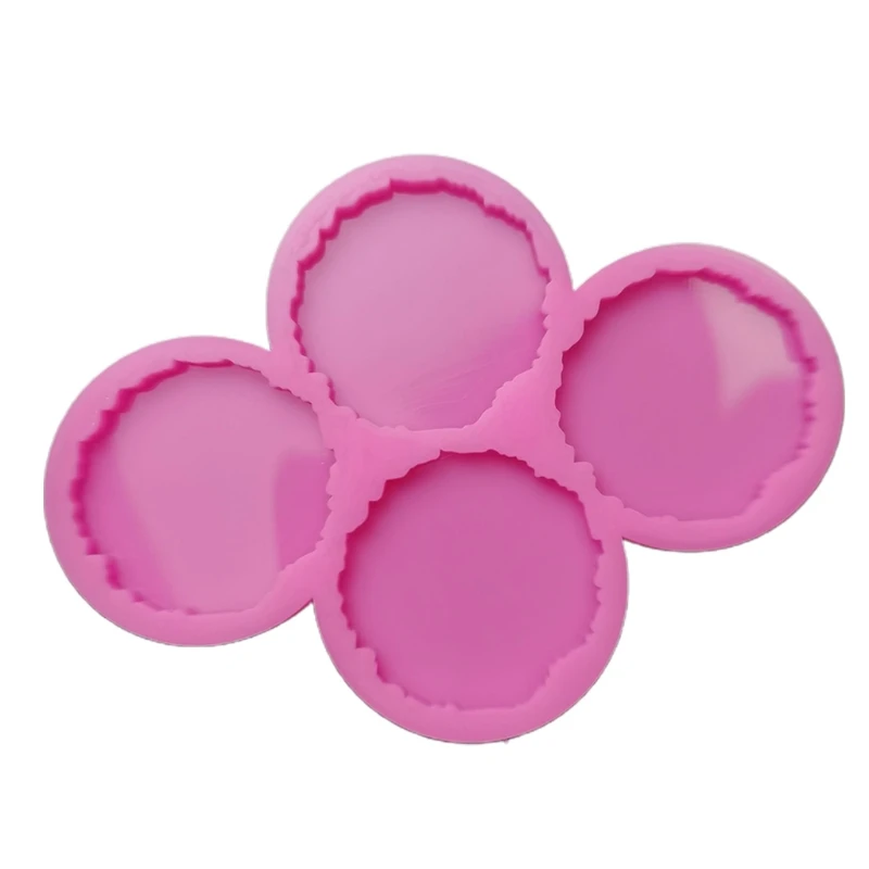 

652F Irregular Round Phone Grip Decorations Epoxy Resin Mold Mobile Phone Mount Holder Stand Silicone Mould DIY Crafts Cell