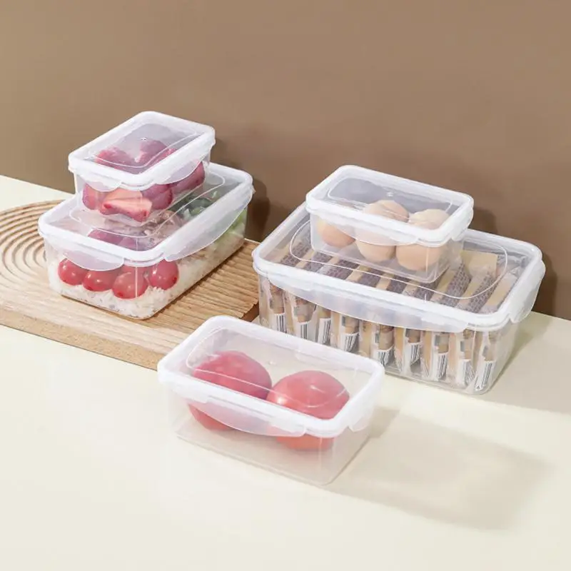 

Sealing Crisper Refrigerator Storage Split Boxes Portable Fresh-keeping Box Fruit Box Transparent Durable With Cover