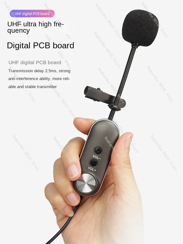 Беспроводной микрофон с зажимом на воротнике Все в одном для обучения учителю