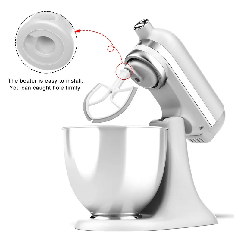 

5 QT Flex Edge Beaters for KitchenAid KA-5L Bowl Lift Stand Mixer, Silicone Edge Beater Paddle, Kitchen Stand Mixer Accessories