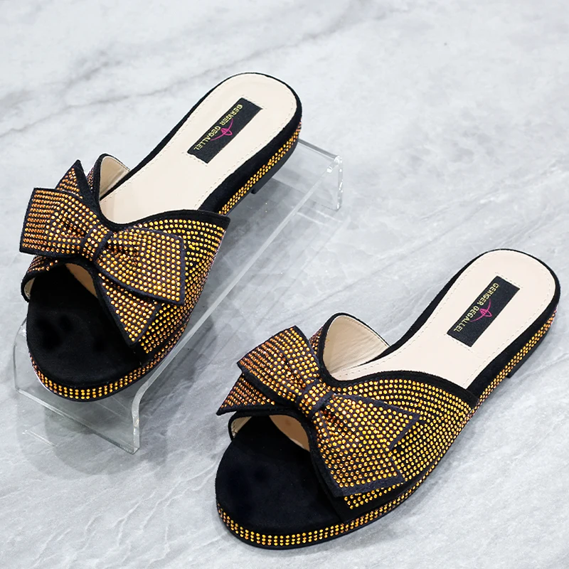 2023 Trendy Colorful Slides for Women New Classic Design Sandals Italian Style Lady Shoes Low Heel Summer Mules Comfy Sandals