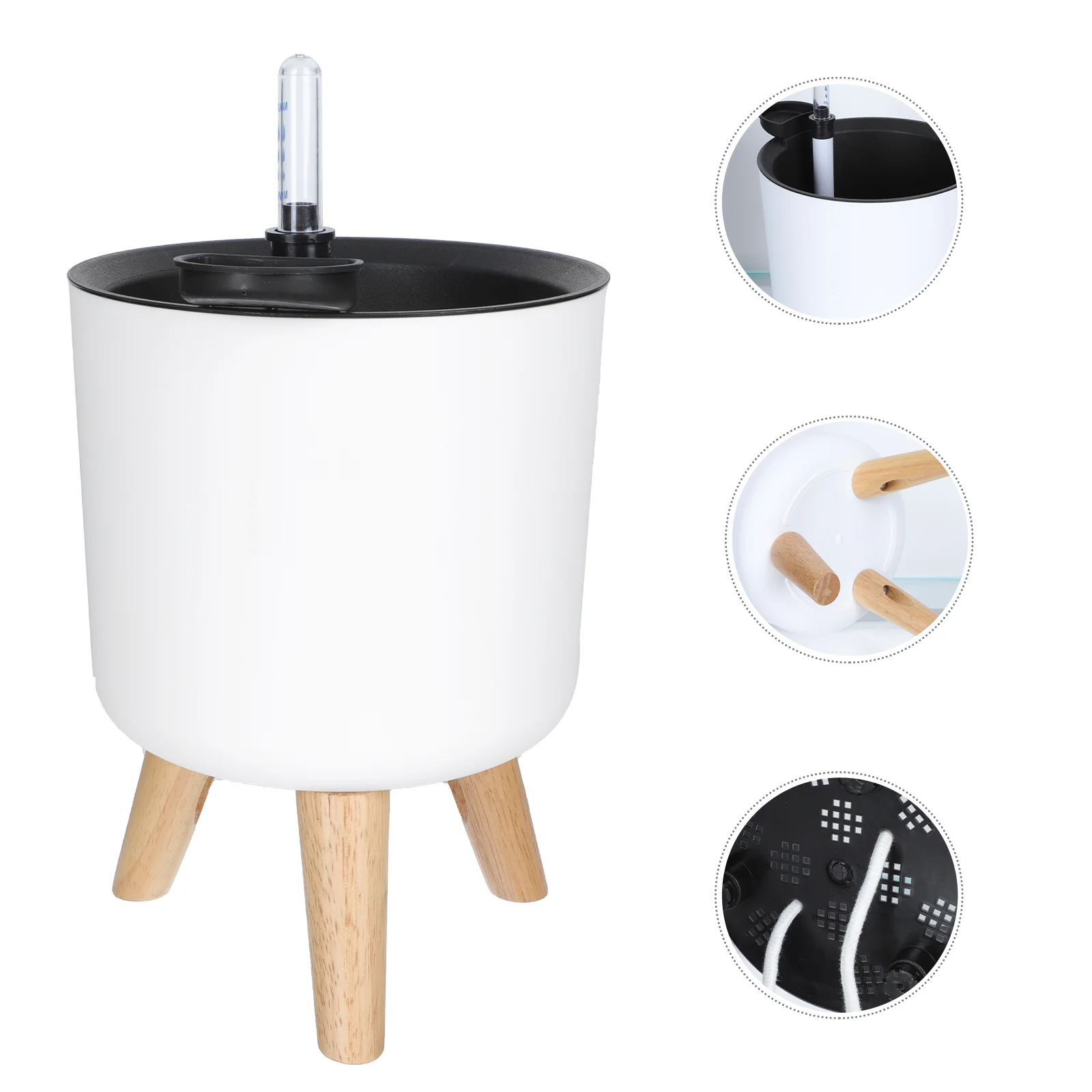 

Planter Watering Self Pot Flower Water Indoor Pots Level Plastic Indicator Decorative Leg Planters Orchid Modern Vase Aloe Round