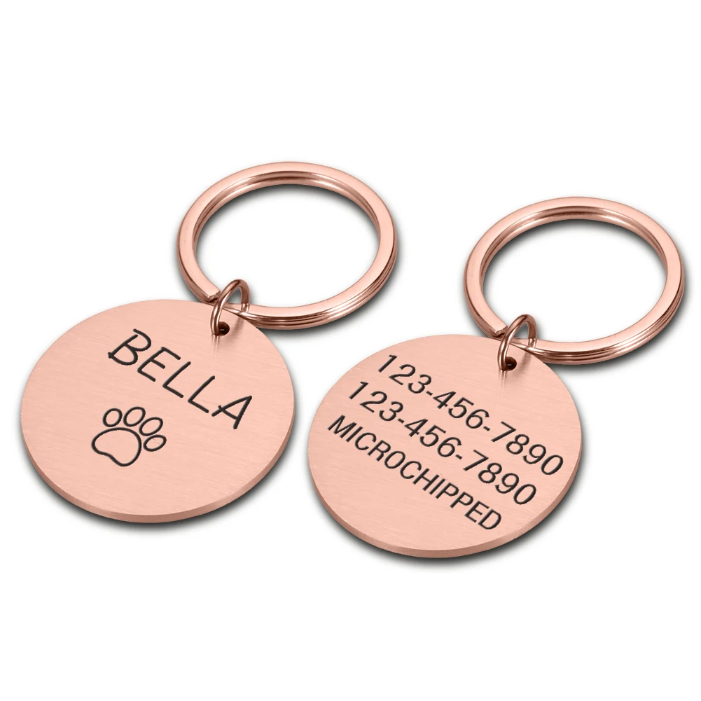 Двусторонние именные адресники для домашних животных жетоны собак аксессуары