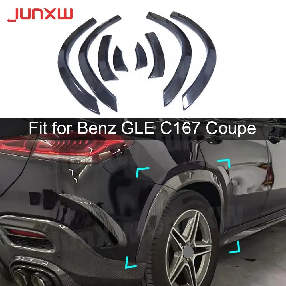 

for Benz GLE Class W167 GLE SUV 2020+ Carbon Fiber Car Fender Flares Wide Body Wheel Eyebrow Side Wheel Trims Car Decoration