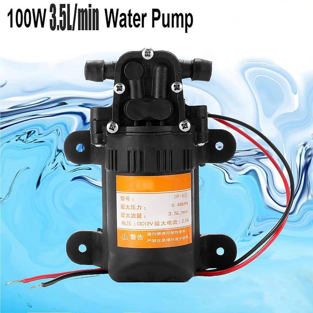 

DC 12V Water Pump 35W High Pressure Self Priming 3 5L Min Diaphragm Shorkproof Agricultural Electric Sprayer Marine