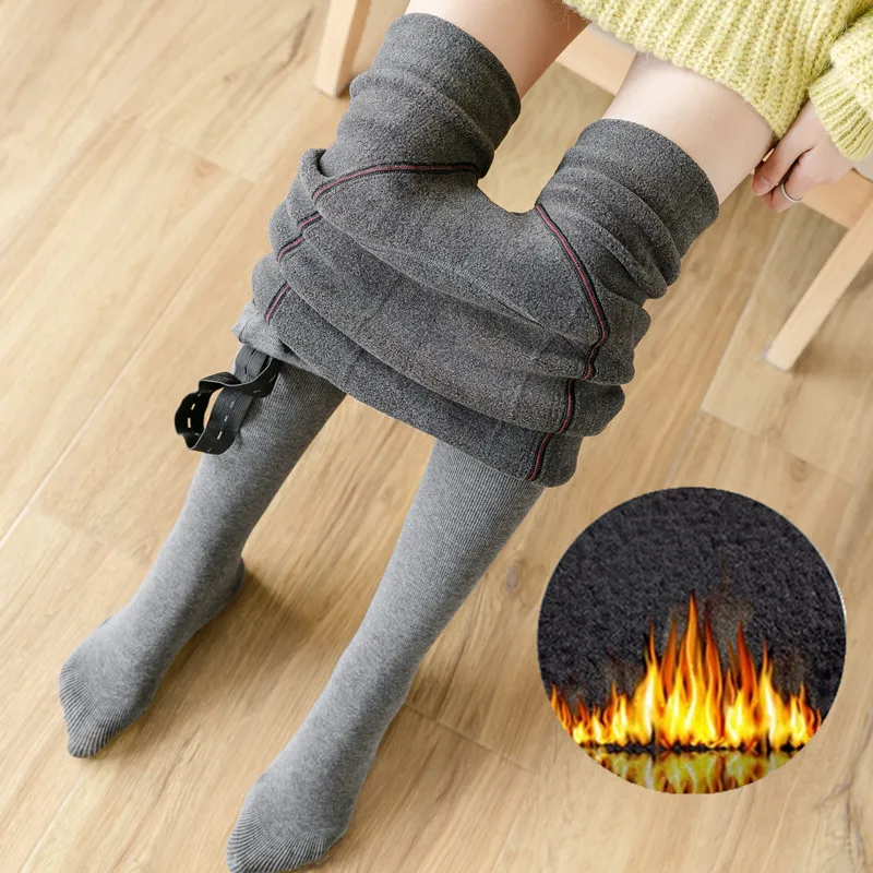 

Thermal Stockings Woman Ribbed Leggings Women Legging Sport Women Women's Pants Fleece Lined Tights Clothes Winter Warm Black