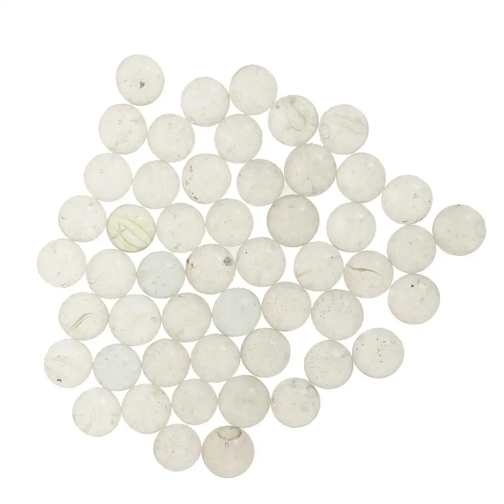 

50x Small 22mm Transparent Glass Marbles Bulk for Marble Games