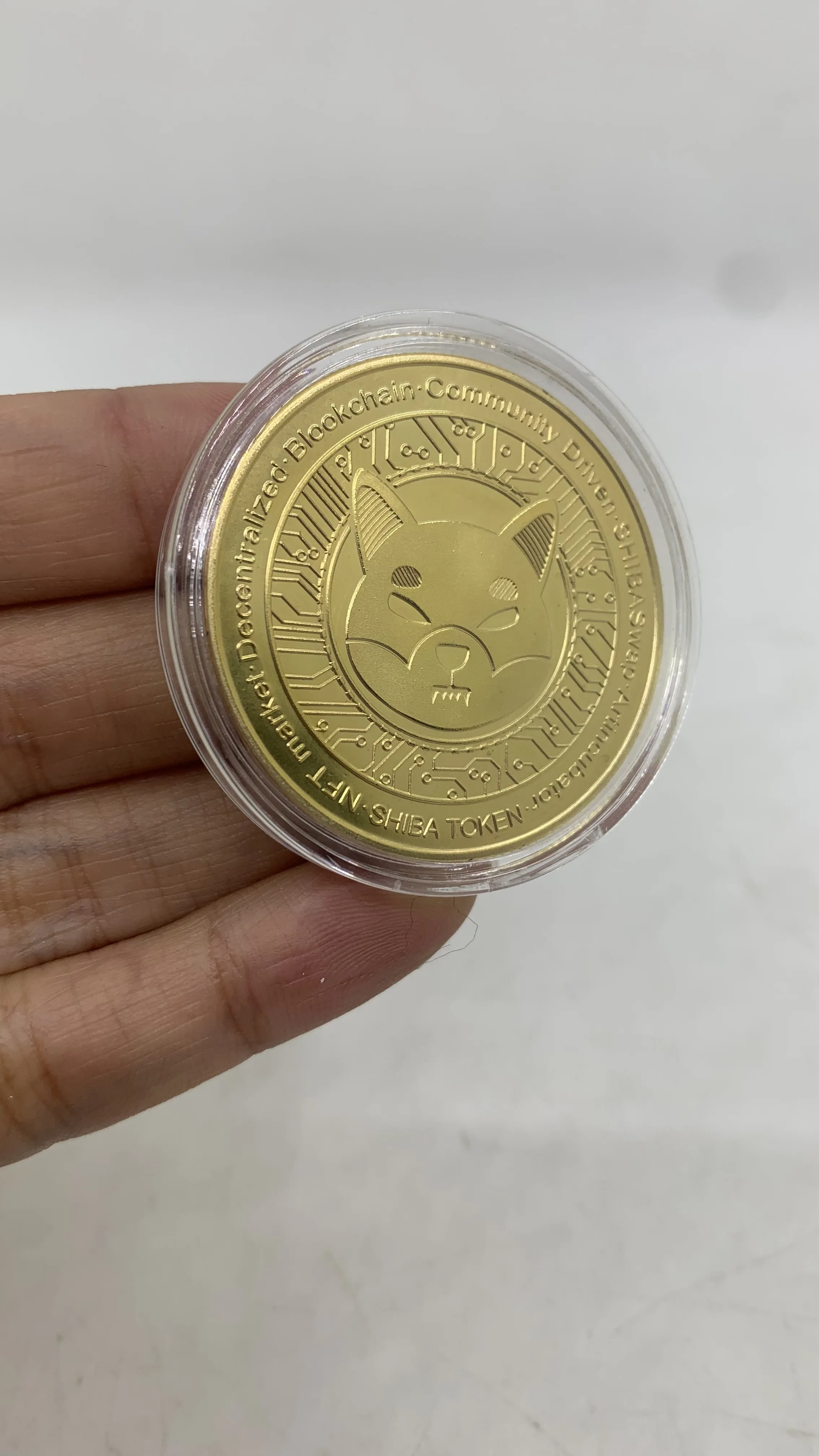 D20 Dogecoin Killer Shiba Inu Coin (SHIB) криптовалютический металл золотой или серебряный
