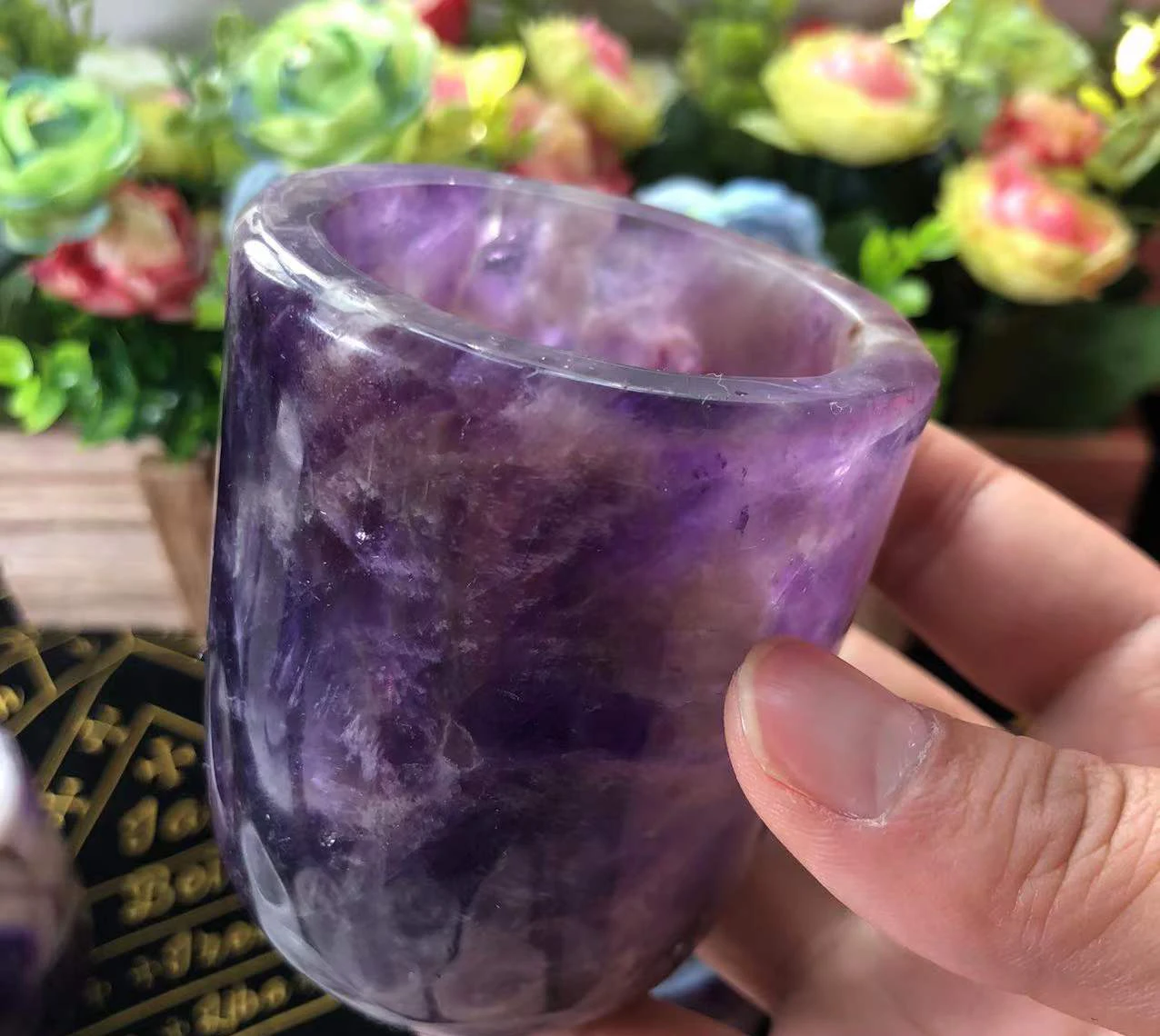 Чашка из натурального кристалла, аметиста, розового кварца, белого цвета, лечебный кристалл для подарка, коллекция, ремесло, домашний декор