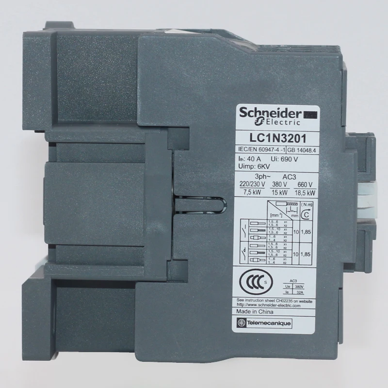 Schneider electric EasyPact D3N 3-ступенчатые контакторы LC1N32 1NC или 1НО 50 Гц LC1N3201B5N LC1N3210B5N LC1N3201M5N