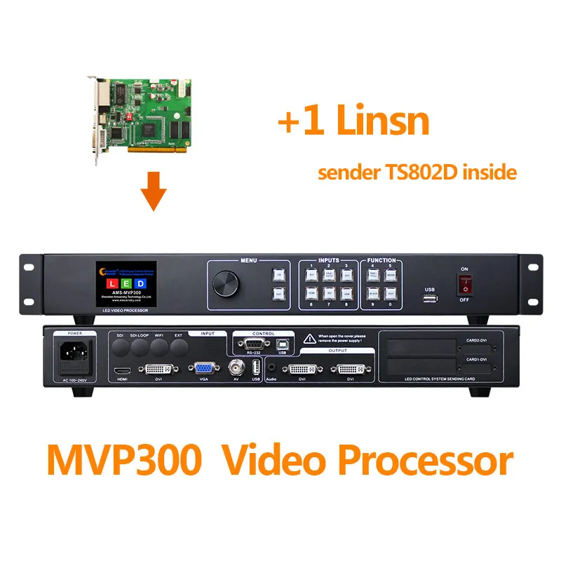 

Led Display Processor MVP300 Insert Linsn TS802D Sync Sending Card Indoor USB Led Module Video Wall Usage