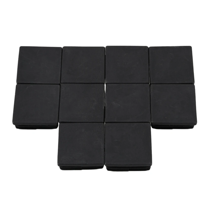 

100 шт., пластиковые квадратные заглушающие концевые заглушки, трубчатые вставки 38 мм X 38 мм