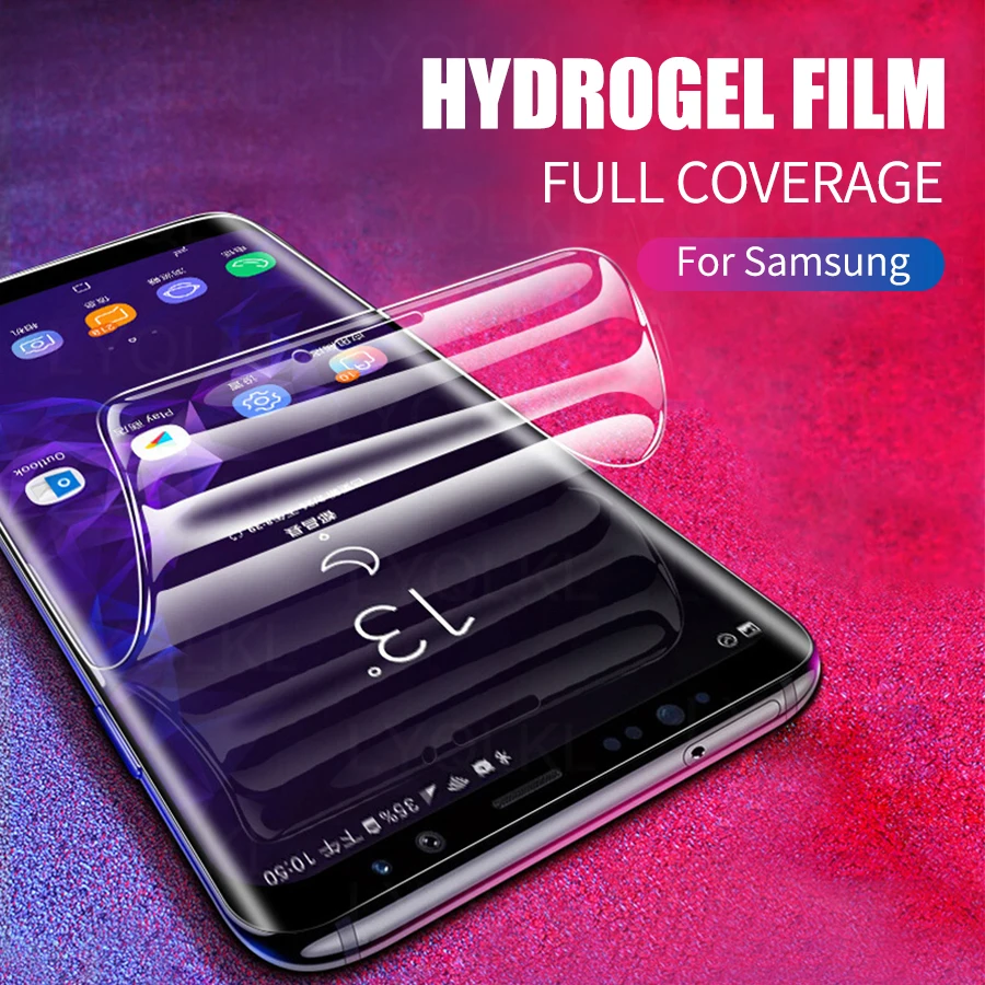 

Silicone TPU Hydrogel Sticker Film For Samsung Galaxy S21 S10 S9 S8 S20 Note 8 10 20 Plus Ultra A12 A72 A51 A71 Screen Protector