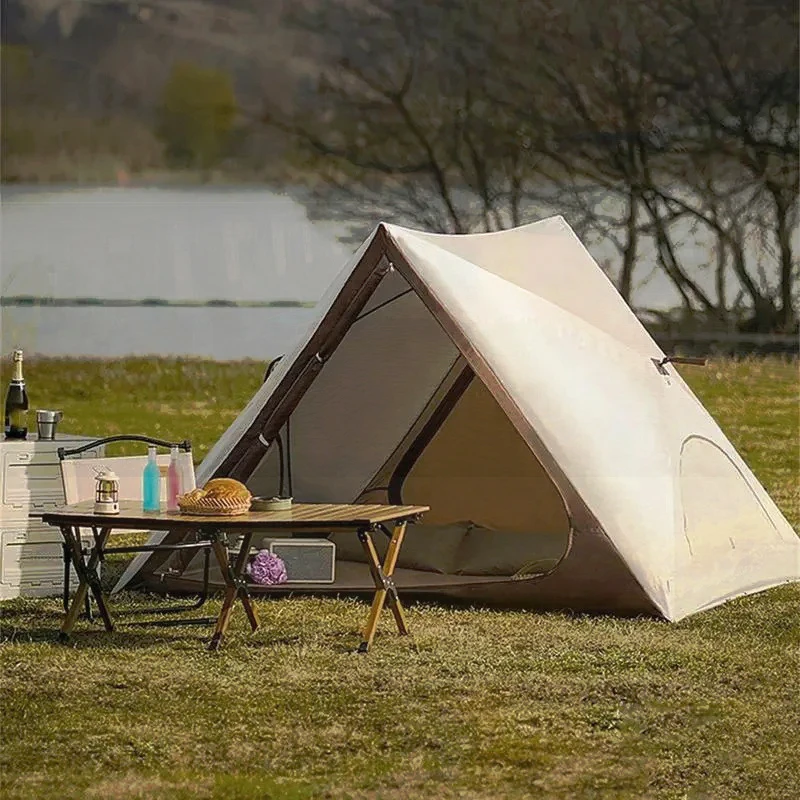 Палатка туристическая треугольная автоматическая с защитой от УФ-лучей и