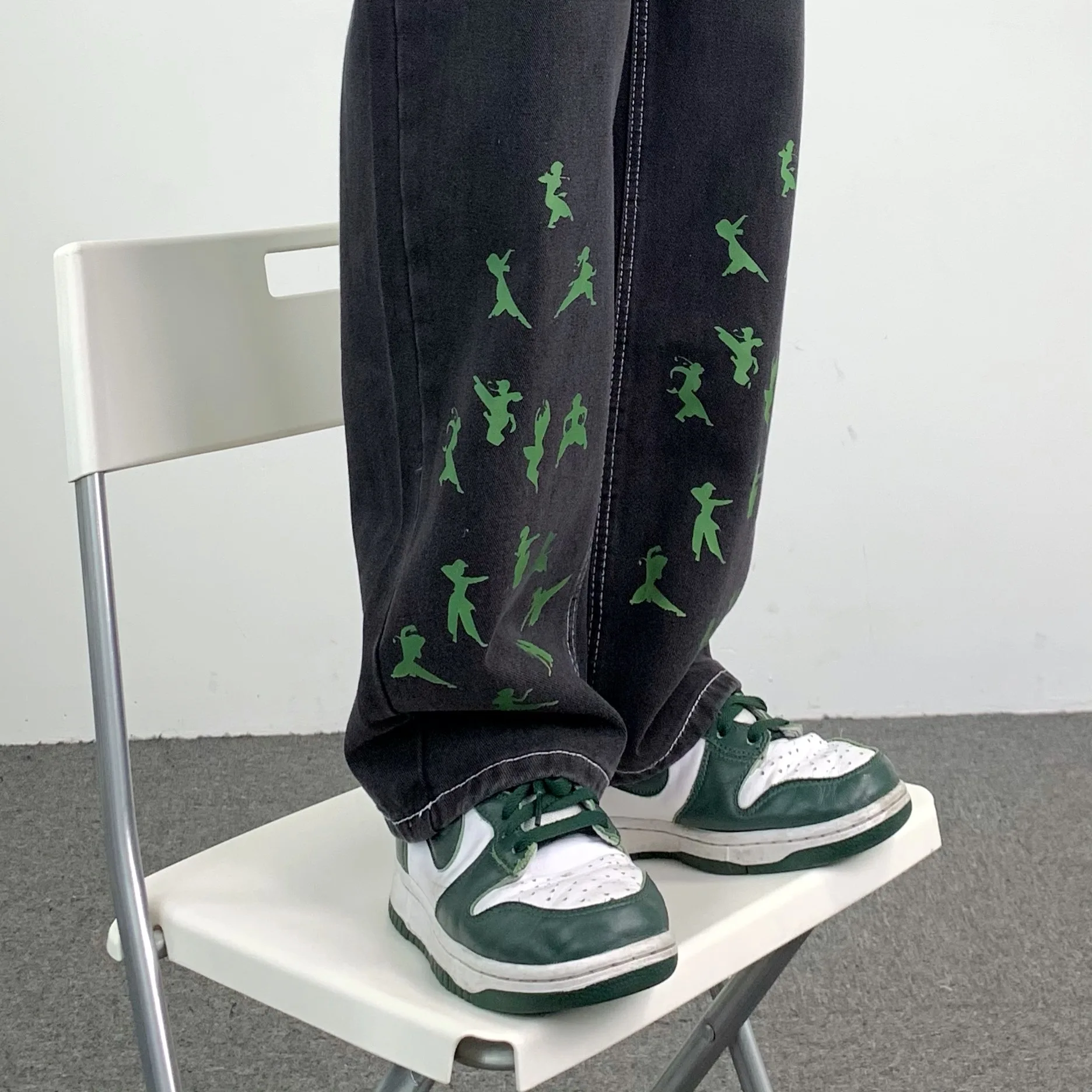 Men's Jeans Letter Print Straight Loose Jeans Hip Hop Men's Pants Y2k Pants Jeans Fashion Streetwear Brand Jeans Jeans Aestethic