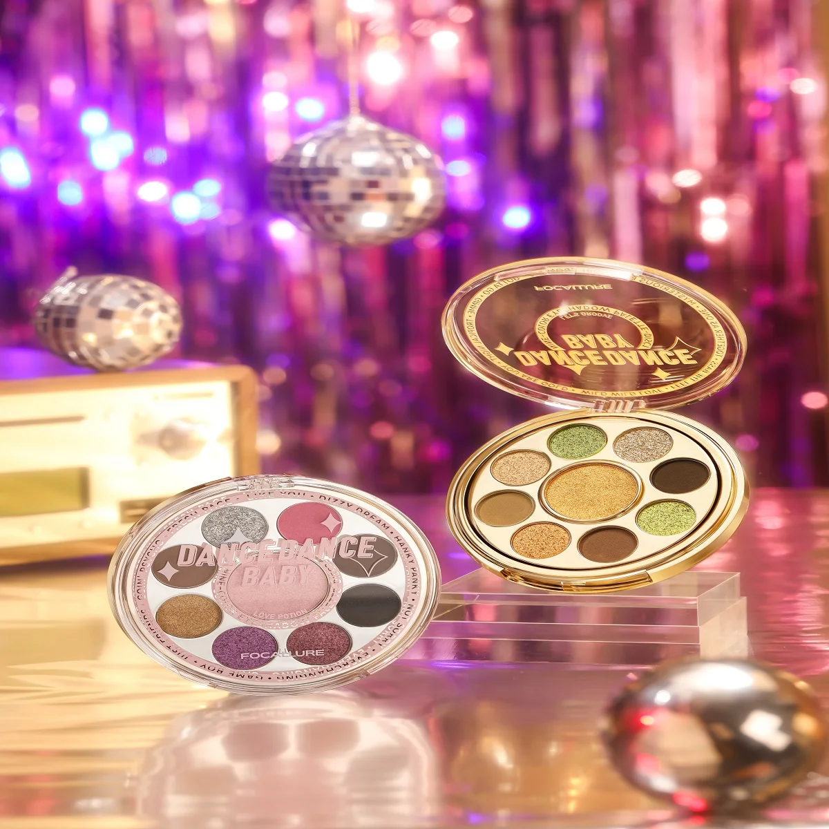 FOCALLURE 9 цветов блестящие Сияющие тени для век Женская Профессиональная стойкая