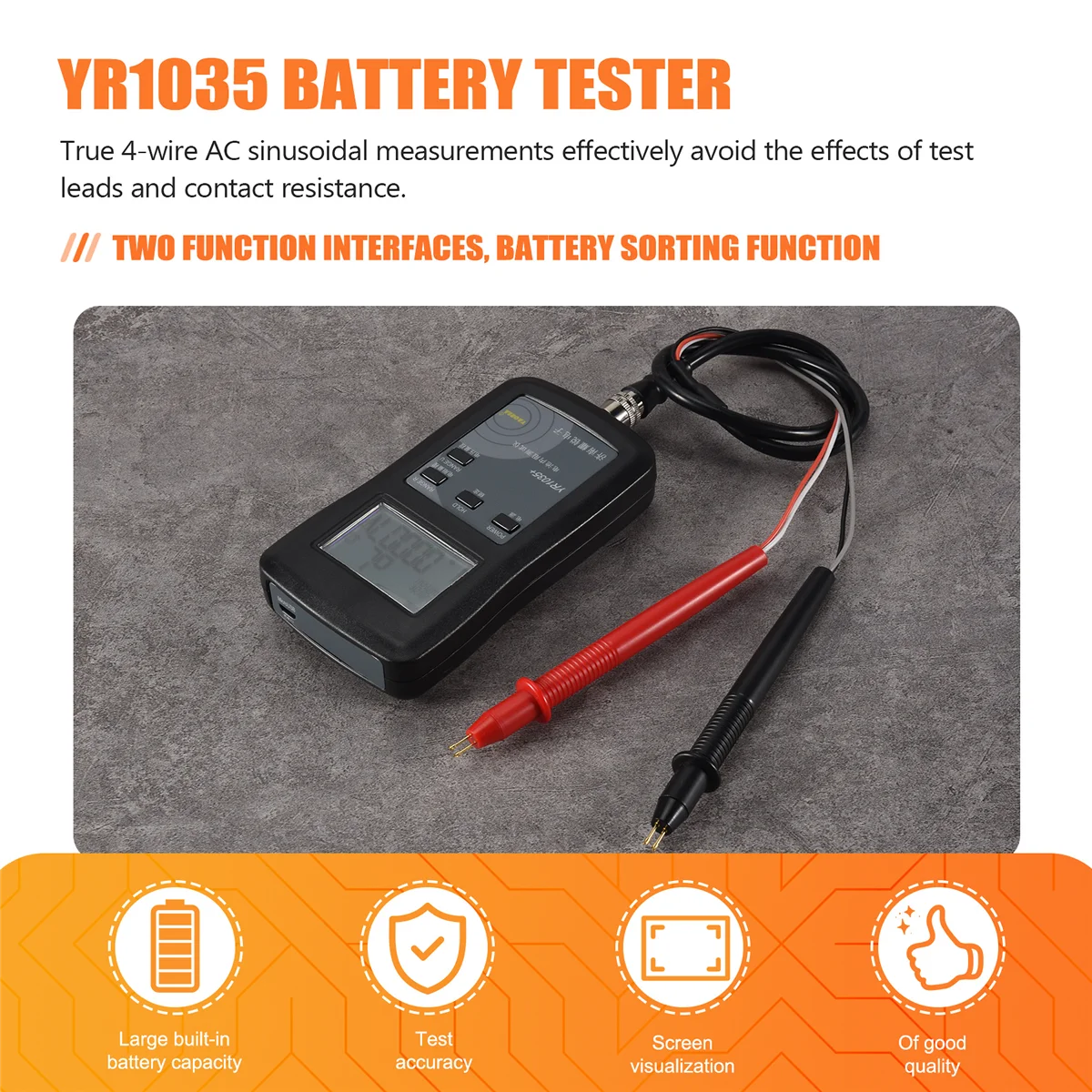 Высокоточный Быстрый YR1035 инструмент для проверки внутреннего сопротивления