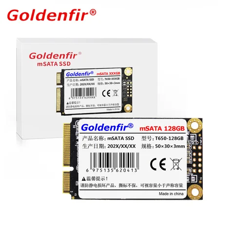 Внутренний твердотельный накопитель Goldenfir MSATA SSD 32 Гб 16 Гб 64 ГБ, мини SATA диск для ПК и ноутбука