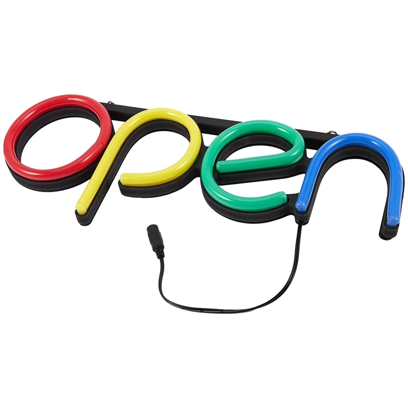 

US Plug 16 Inch Open Neon Sign Led Light Tube Handmade Visual Artwork Bar Club KTV Wall Decoration Commercial Lighting Colorful
