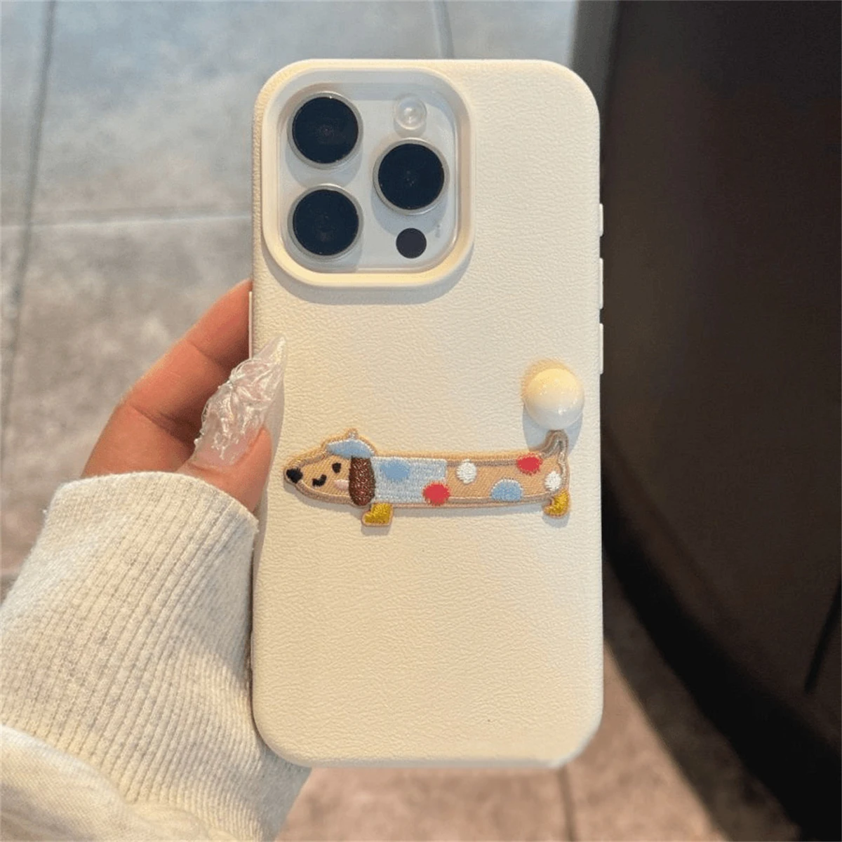 Чехол для телефона с рисунком таксы и личи iPhone 15 14 13 12 Pro Max 11