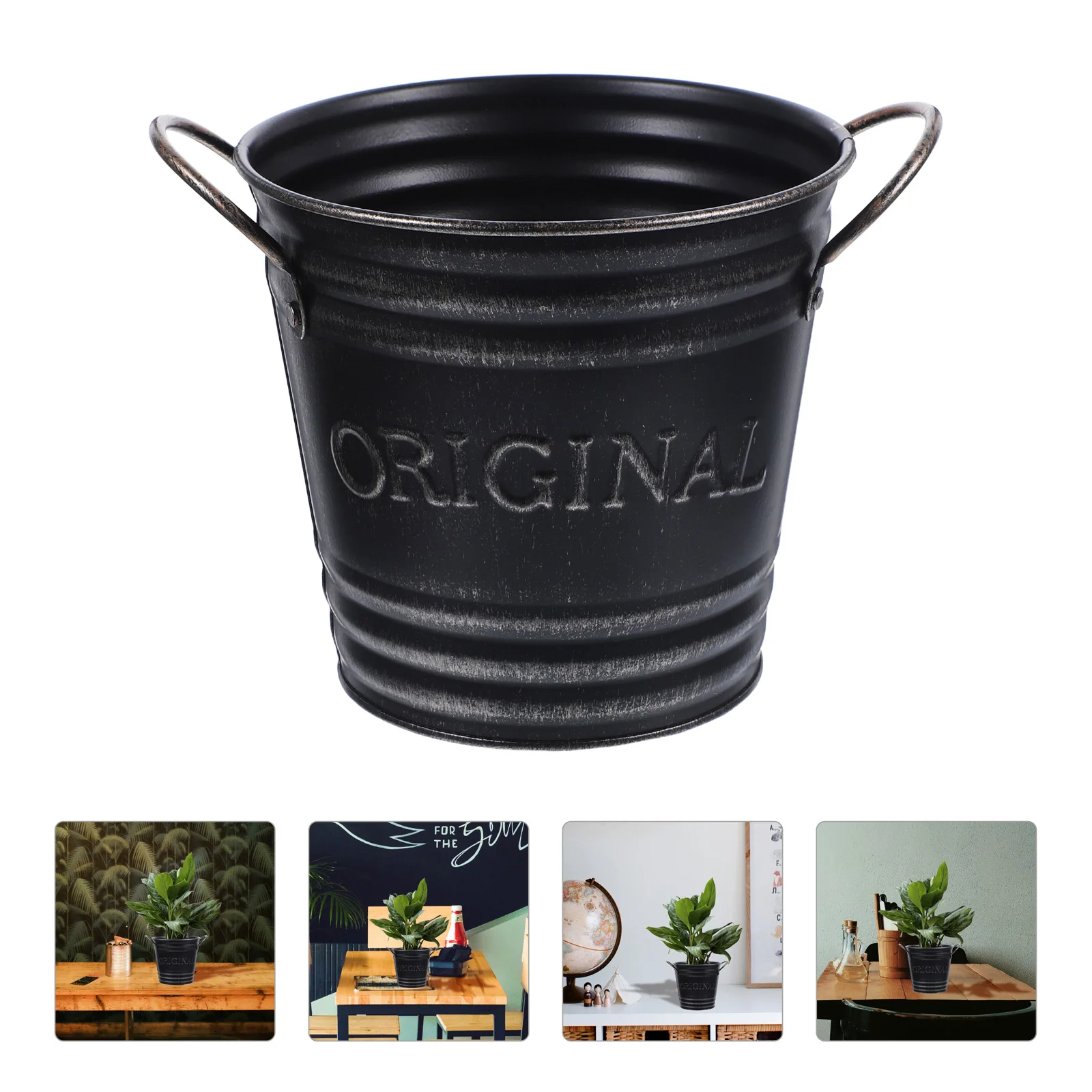 

Farmhouse Flower Bucket Rustic Decorative Flower Bucket Pot Dried Flower Bucket