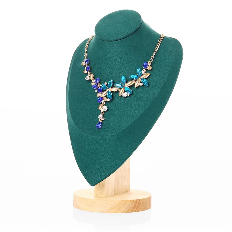 3pcs Neck Display for Jewelry Show Necklace Bust Mannequin Holder Stand White Velvet Jewelry Hanger for Photography