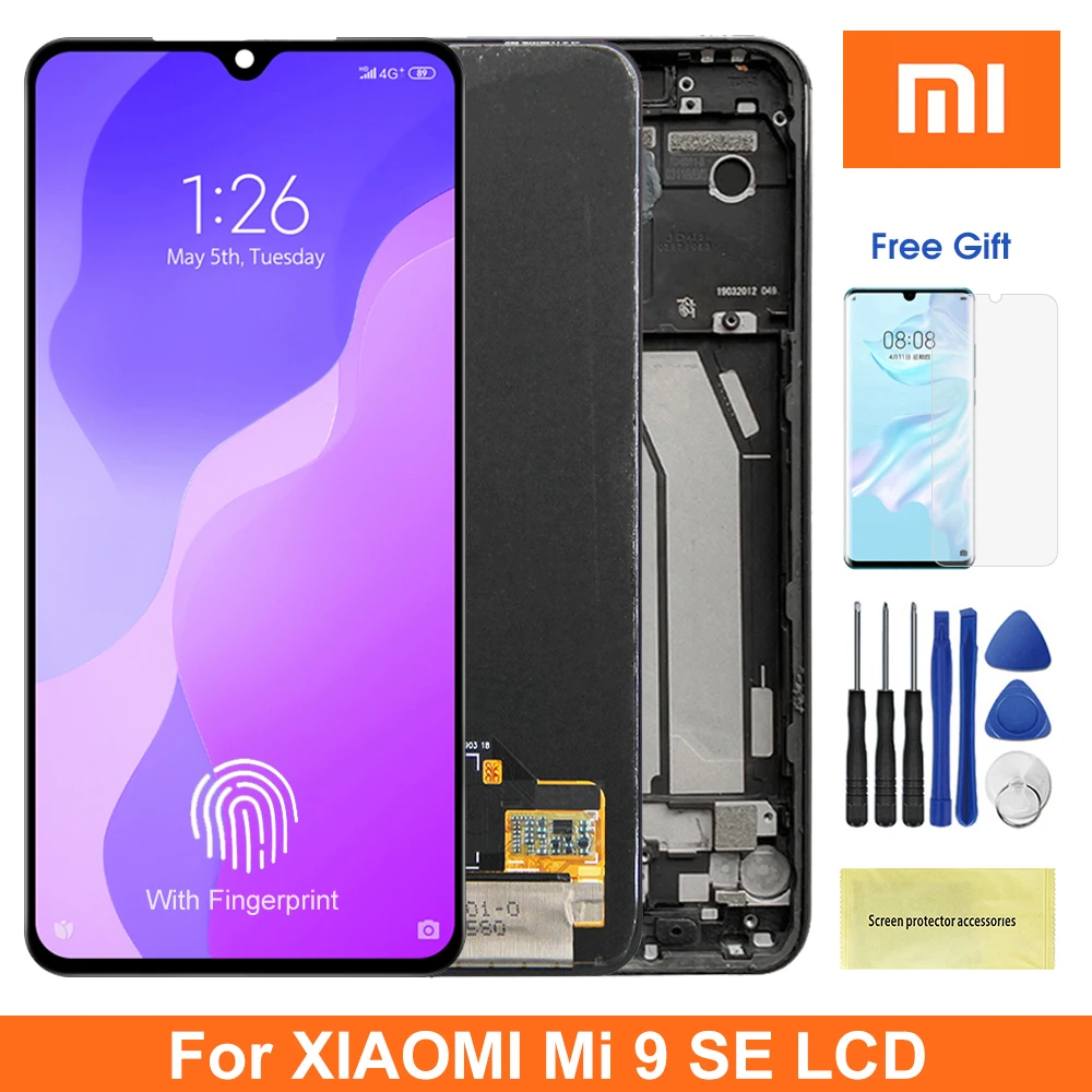 

Display Screen for Xiaomi Mi 9 SE Lcd Display Touch Screen Digitizer with Frame For Xiaomi Mi 9SE Mi9 SE M1903F2G Replacement