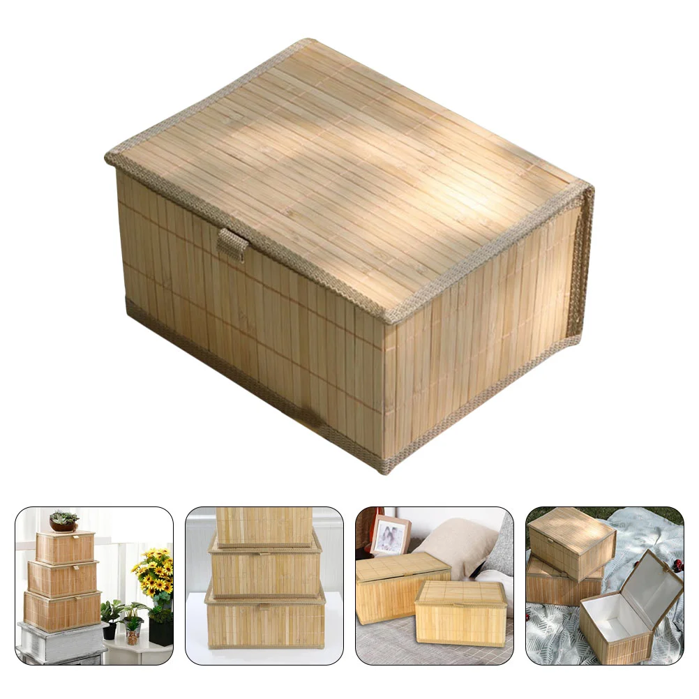 

Storage Basket Bins Woven Organizer Baskets Rattan Box Sundries Wicker Desktop Bin Woodholder Laundrycloset Seagrass Chestmakeup