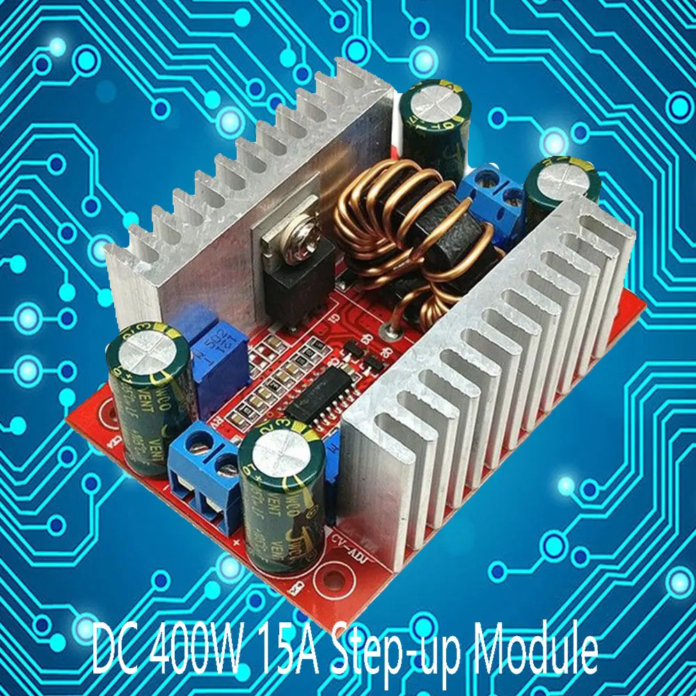 

Повышающий преобразователь постоянного тока 400 Вт 15 А, светодиодный драйвер источника питания с 8,5-50 В до 10-60 в, Модуль повышения напряжения зарядного устройства
